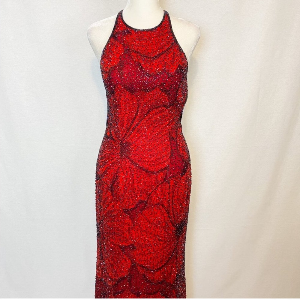 Vintage Cache Beaded Backless Gown - Picture 4 of 12